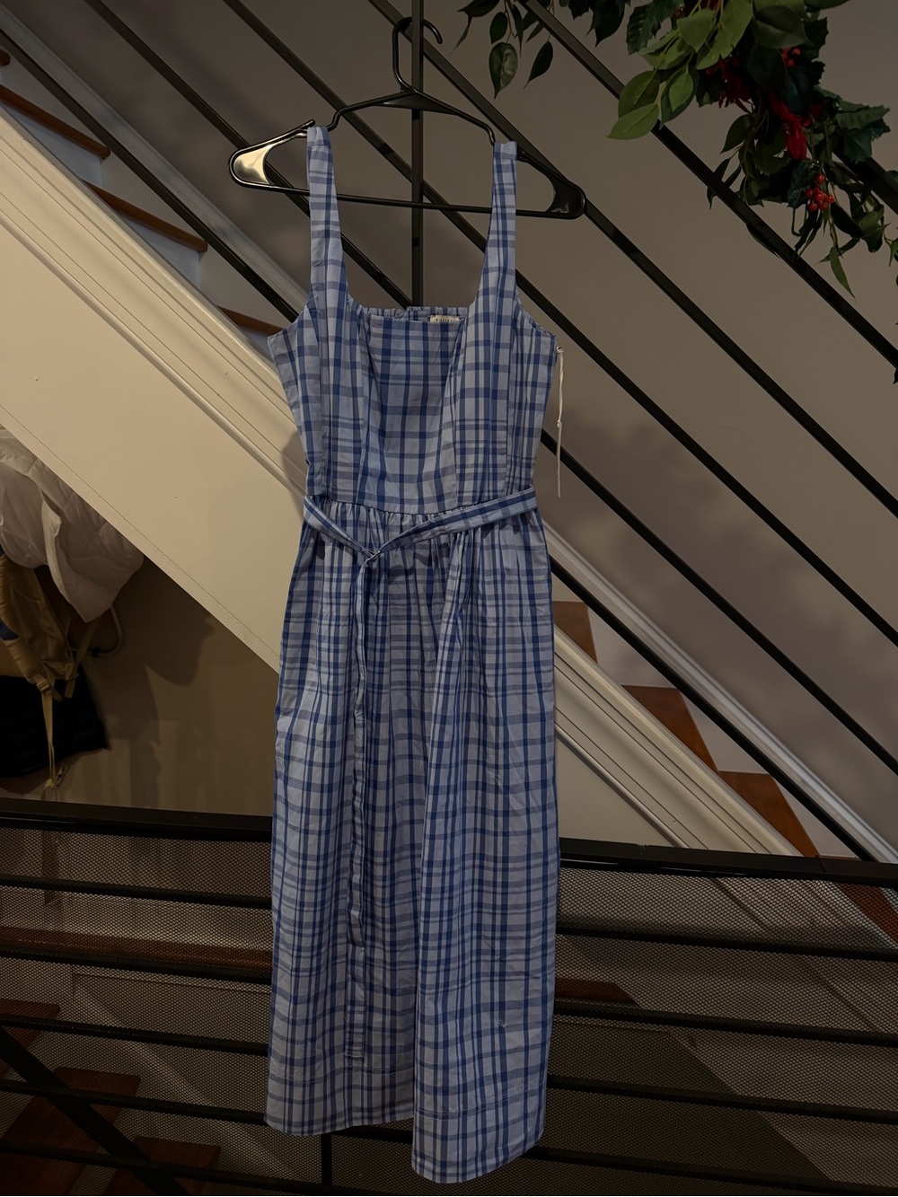 Women’s Sleeveless Belted Cotton Midi Dress (Size S/4-6)